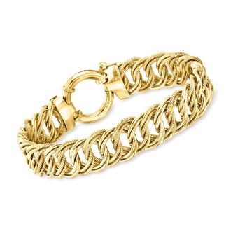 Ross-Simons 14kt Yellow Gold-Plated Circle-Link Bracelet