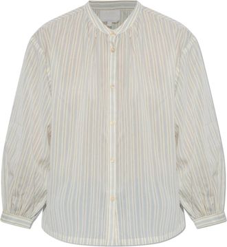 A.P.C. Gestreept Shirt - Dames - Overhemden - Beige - M - Overhemden