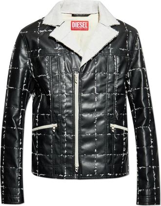 Diesel Jas J-Neo - Heren - Jassen - Zwart - S - Leer - Jassen