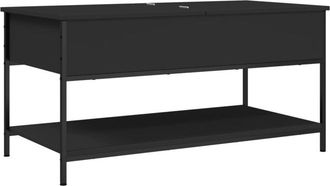 vidaXL Vidaxl - Coffee Table Black 100x50x50 cm Engineered Wood and Metal