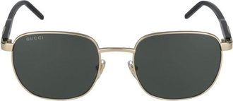Gucci Goud Zwart Grijs Zonnebril - Heren - Accessoires - Geel - Maat: 54 MM