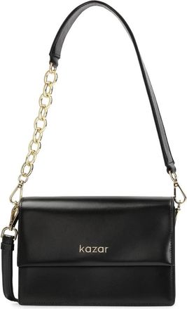 Kazar Kleine leren handtas met stijve constructie - Dames - Handtassen - Zwart - ONE Size - Leer - Tassen