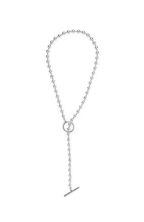 UNOde50 Long Link Bead Necklace in Silver at Nordstrom
