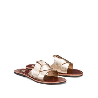 La Redoute Collections Muiltjes in metallic leer