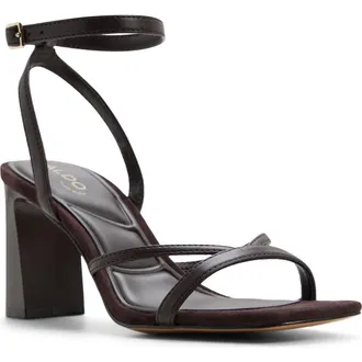 Aldo Stellare Ankle Strap Sandal in Dark Brown at Nordstrom, Size 6.5