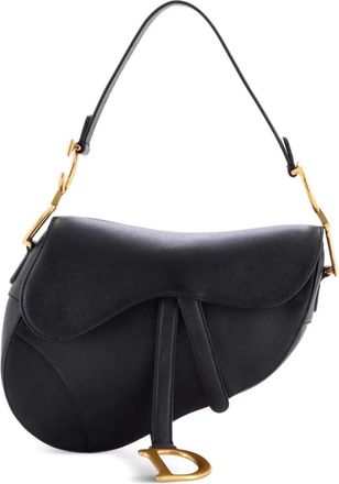 Dior Borsa a spalla Saddle media in pelle - Nero