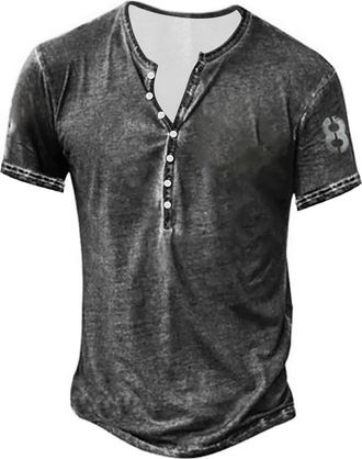 Generic Shirts for Men Adult, Short Sleeve Tops Henley T Shirt Cotton Casual Grandad Vintage T Shirts Funny Clothes Mens Christmas T Shirts Mens Polo Shirts (