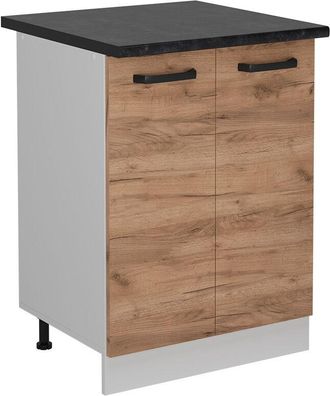 Vicco Mueble Bajo De Cocina R-line, Roble Dorado, 60 Cm Et Antracita