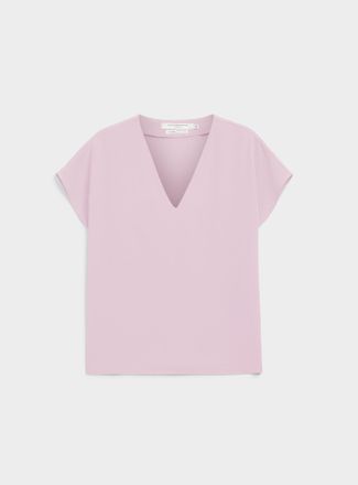 Contemporaine Womens Cap-sleeve flowy blouse