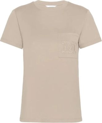 Max Mara Papaia Body Top - Dames - T-shirts - Grijs - M - Katoen - Tops