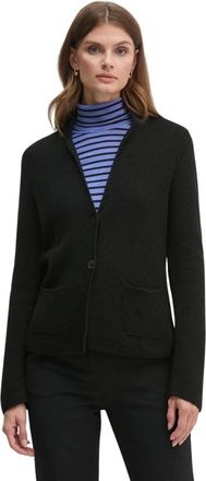 Benetton Cardigan met opgestikte zakken - Dames - Truien - Zwart - Maat: S Wol