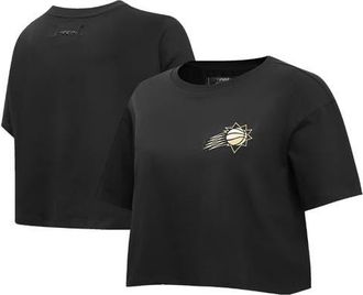 Pro Standard Womens Pro Standard Black Phoenix Suns Holiday Glam Boxy T-Shirt at Nordstrom, Size X-Large