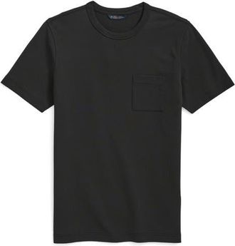 Brooks Brothers Stretch Cotton Piqué T-Shirt in Black at Nordstrom, Size X-Large