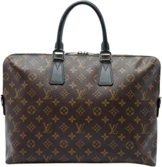 Louis Vuitton Pre-owned Porte Documents Jour - Heren - Vintage Tassen - Bruin - ONE Size - Leer - Vintage