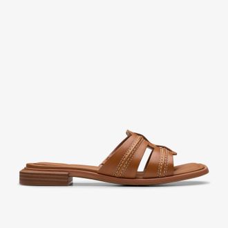 Clarks Ariany Mule Tan Leather