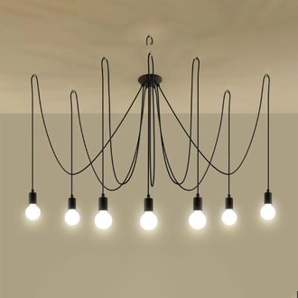 Wonderlamp L&aacute;mpara de techo grande con altura y anchura ajustable con 7 cables