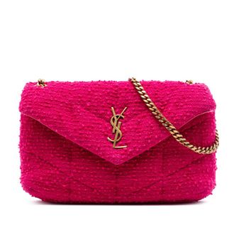 Saint Laurent Pre-owned Saint Laurent Toy Matelasse Boucle Tweed Monogram LouLou Puffer Crossbody Ladies WV05MND1K1DAE2AT