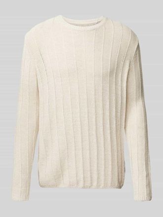 Gabba Regular Fit Strickpullover aus Baumwoll-Leinen-Mix Modell Leo Real in Ecru, Gr&ouml;&szlig;e XXL