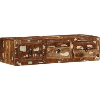 vidaXL Vidaxl - Mueble De Tv De Pared Madera Maciza Reciclada 100x32x25 Cm