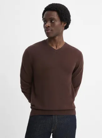 Le 31 Mens Minimalist V-neck sweater