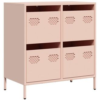 vidaXL Aparador De Acero Laminado En Fr&iacute;o Rosa 68x39x73,5 Cm Vidaxl