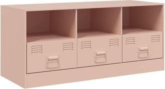 vidaXL Mobile Porta tv Rosa 99x39x44 cm in Acciaio - Vidaxl