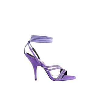 Patrizia Pepe Patrizia Pepe, High Heel Sandals, female, Purple, Size: 7 US Mineral Crystal High Heel Sandals