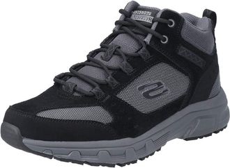 Skechers OAK CANYON- IRONHIDE, Mens Hi-Top Trainers, Black (Black Suede/Mesh/Pu/Charcoal Trim Bkcc), 7 UK (41 EU)