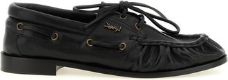 Saint Laurent Black Lace Up Loafers