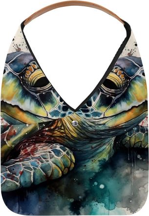 Generic Sea Turtle Reusable Lightweight Grocery Bags - Foldable Into Compact Pouch, Washable & Sturdy, Multipurpose for Shopping and Travel