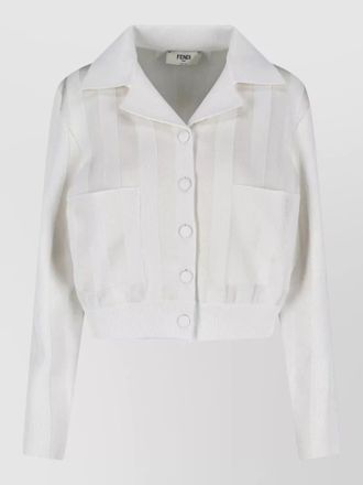 Fendi knitted blazer jacket collared long sleeves
