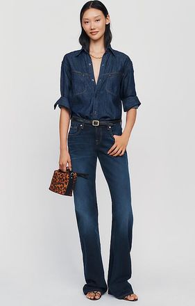7 For All Mankind Low Rise Straight Leg Jeans