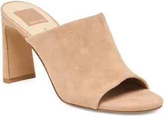 Dolce Vita Shely Block Heel Sandal in Camel Suede at Nordstrom, Size 6.5