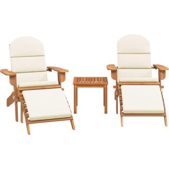vidaXL Juego De Muebles De Jard&iacute;n Adirondack 3 Piezas Madera Acacia Vidaxl
