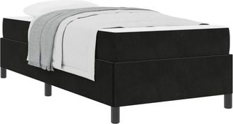 vidaXL Bed Frame with Mattress Black 90 x 190 cm Fabric vidaXL