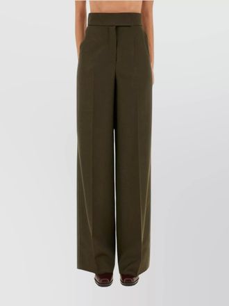 Max Mara virgin wool wide-leg trousers