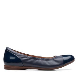 Clarks Rena Jazz in Blue Leather
