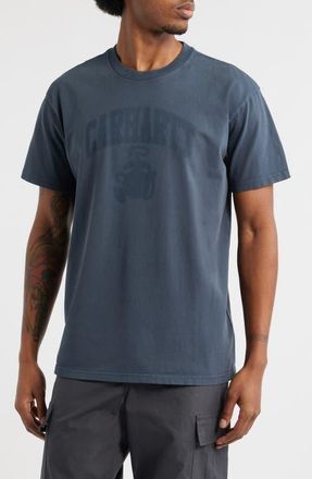 Carhartt Work in Progress Faded Ponds Corps Organic Cotton Graphic T-Shirt in Deep Night (Heavy Stone Wash) at Nordstrom, Size Xx-Large