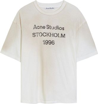 Acne Studios Logo-printed Cotton-blend T-shirt - White - XS (UK6 / XS)