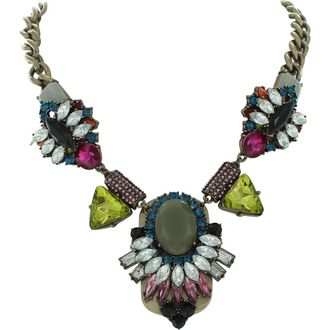 Olivia Welles Emma Jeweled Statement Necklace in Burnished Gold /Multi at Nordstrom Rack