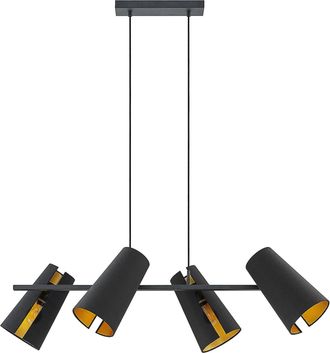 Lucande L&aacute;mpara Colgante kemoni En Negro De Metal - Lucande