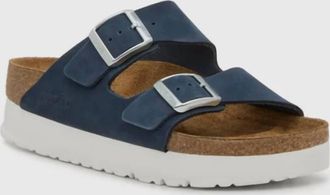 Birkenstock Womens Papillio Arizona Papflex Platform Sandals In New Navy
