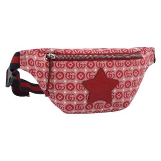 Gucci Pre-owned Vintage Canvas Waist Bag - Dames - Pre-owned - Rood - Maat: ONE Size