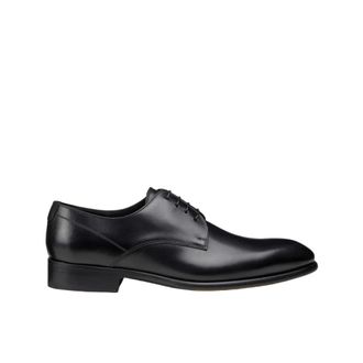 Doucal's Schoenen, Heren, Zwart, 41 1/2 EU, Leer, 4-Eyelet Derby