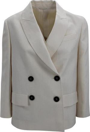 Brunello Cucinelli Blazers - Dames - Blazers - Beige - L - Jassen