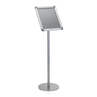 hjh OFFICE Soporte para carteles acero plateado