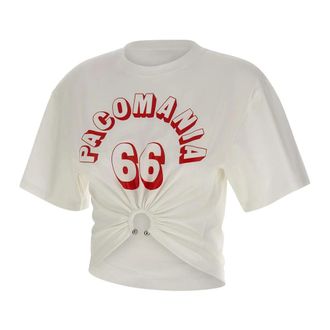Paco Rabanne T-Shirts, female, White, Size: XS Rabanne T-shirts and Polos White