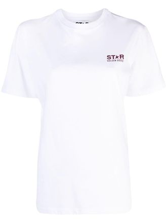 Golden Goose T-shirt met logoprint - Wit