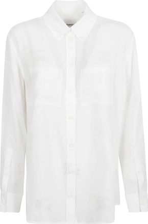 Burberry Ivanna Shirt - Dames - Overhemden - Wit - XS - Overhemden