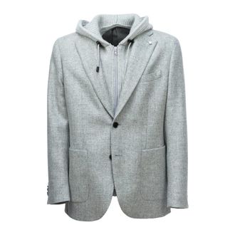 Luigi Bianchi Mantova Heren, Jassen, Grijs, Maat: XL Wol